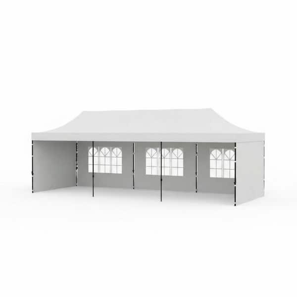 13 ft. x 28 ft. Pop-Up Canopy Tent, Outdoor Party Tent with Adjustable Height for Patio, Backyard, Beach and Events