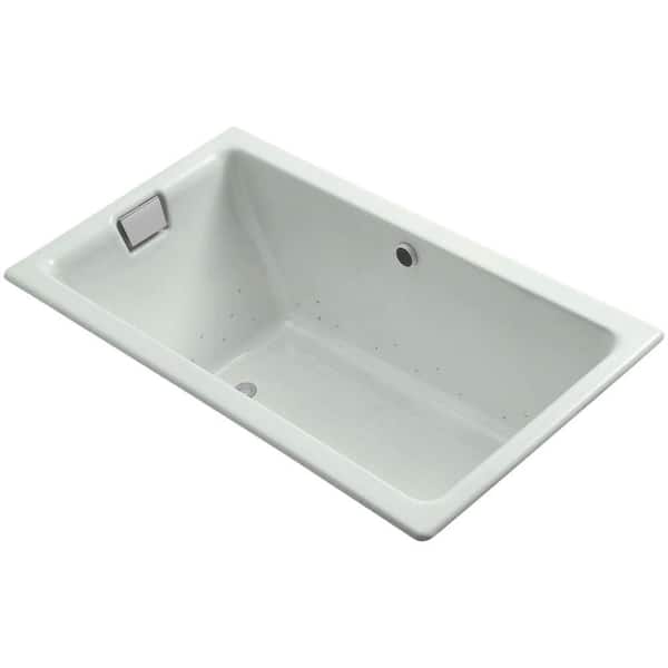 KOHLER Tea-for-Two BubbleMassage 6 ft. Air Bath Tub in Sea Salt
