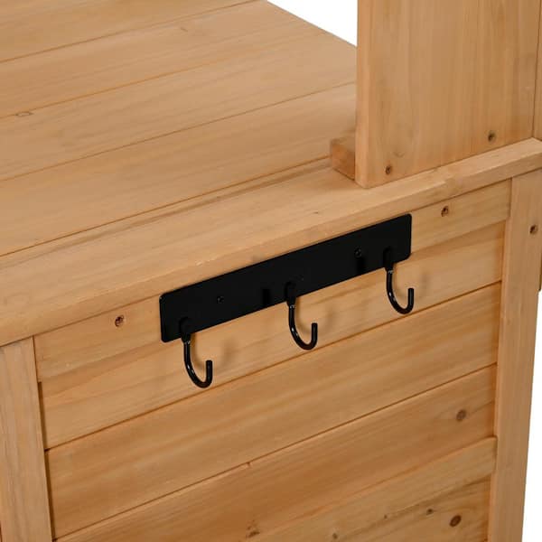 Farmhouse Patio Potting Bench Garden Workstation w/6 Drawers