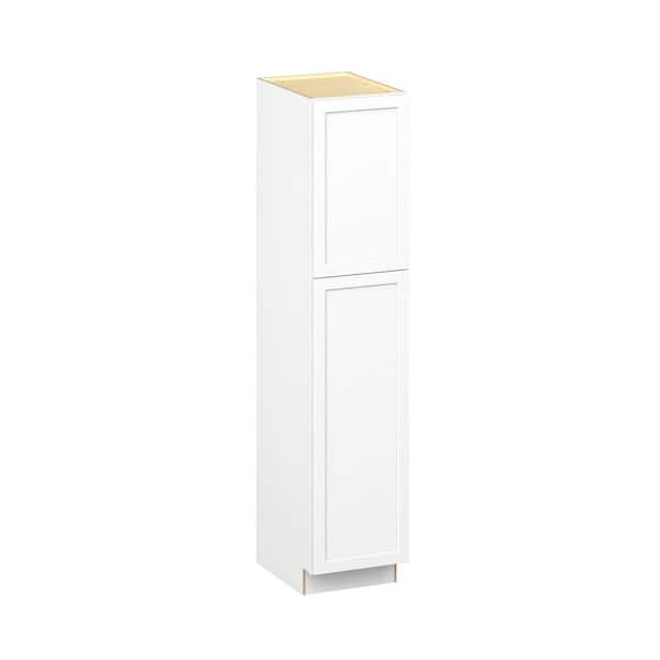 Emerson Pure White Pantry with Right door Ready to Assemble with 3 Adjustable Shelf (18 in. W x 84-in. H x 24-in. D)