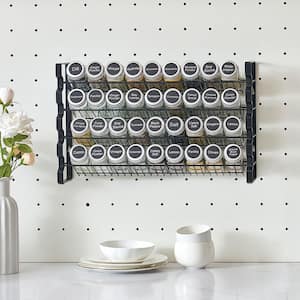 Spice Rack Organizer With 28 Jars & Labels - Rustic Wooden 3-Tier Rack For Cabinet Or Wall Mount