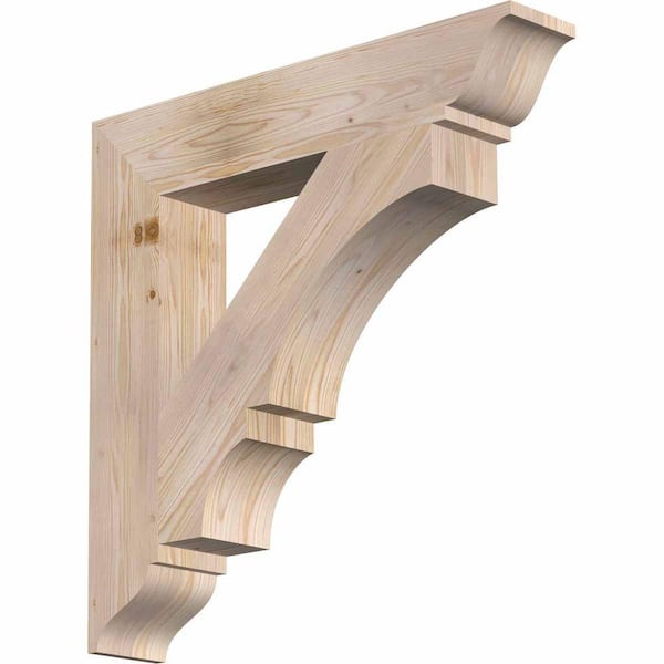 Ekena Millwork 5.5 in. x 32 in. x 32 in. Douglas Fir Balboa Traditional Smooth Bracket