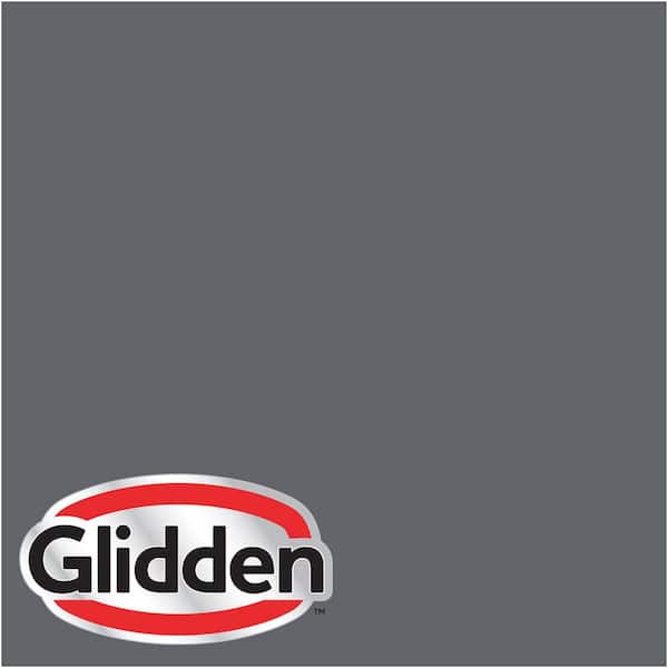 Glidden Premium 1-gal. #HDGCN39D Dark Grey Silk Flat Latex Exterior Paint