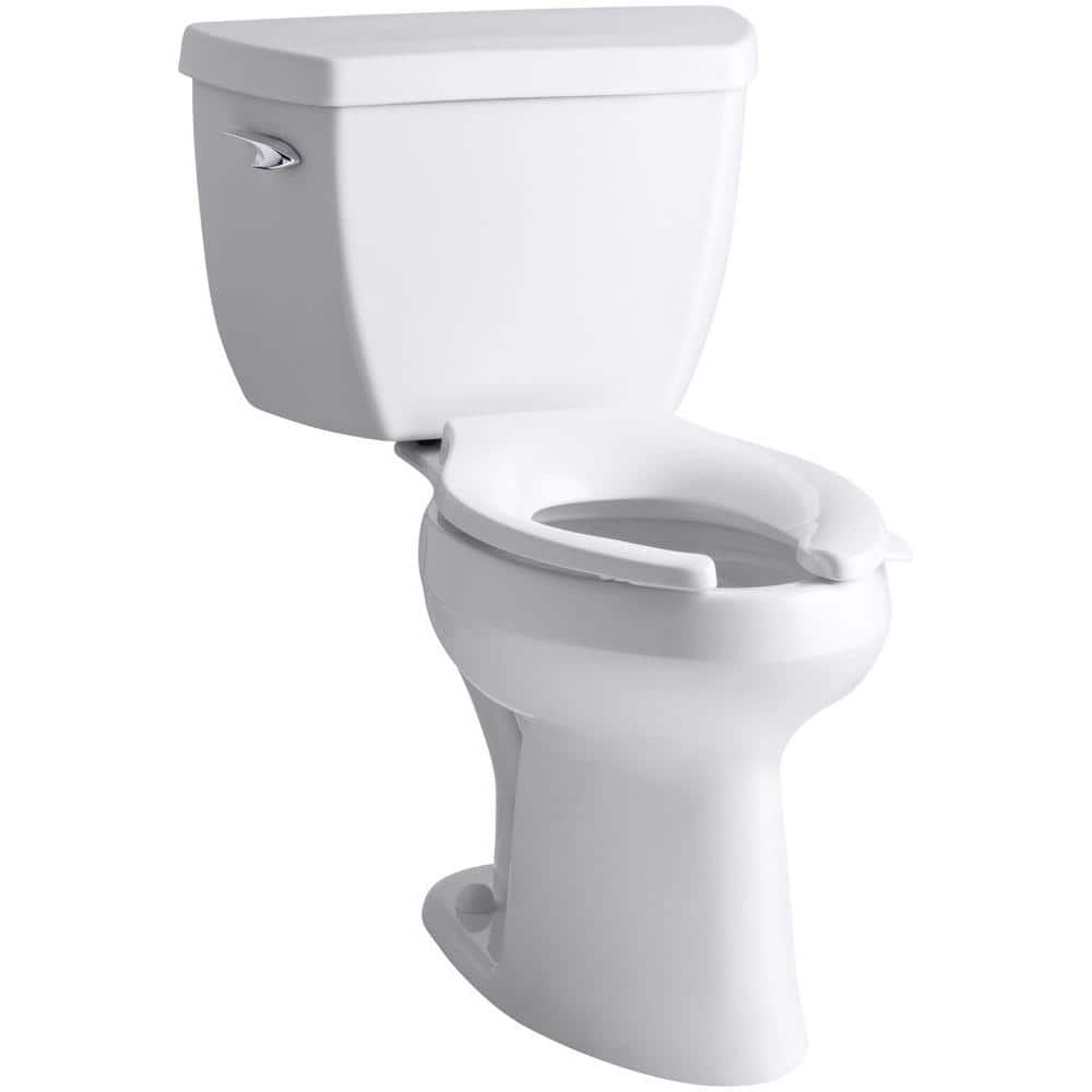 Kohler K-3493-0 Highline Classic Pressure Lite Comfort Height Elongated 1.4 gpf Toilet with Left-Hand Trip Lever  Less Seat  White