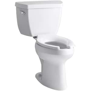 Highline 12 in. Rough In 2-Piece 1.6 GPF Single Flush Elongated Toilet in White Seat Not Included