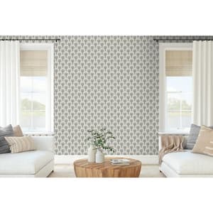Scalloping Charcoal Vinyl Peel and Stick Wallpaper Roll (Covers 30.75 sq. ft.)