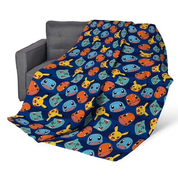 Pokemon Striped Favorites Quilted Throw Blanket 60 x 80 in.