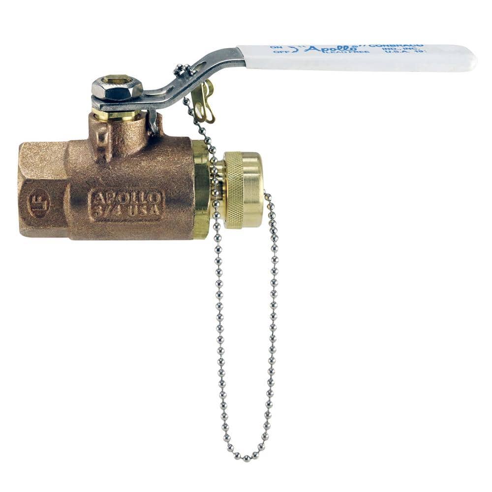 Apollo 3/4 in. x 3/4 in. Bronze FNPT Lead Free Hose Cap Ball Valve