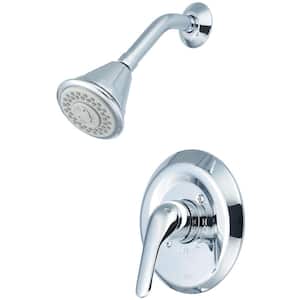 Legacy 1-Handle Wall Mount Shower Faucet Trim Kit in Polished Chrome (Valve not Included)