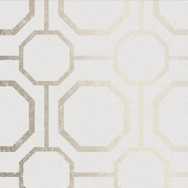 Graham & Brown Sashiko Pearl White Removable Wallpaper Sample