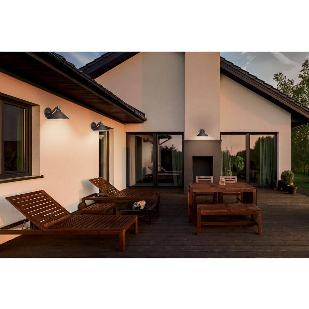 Aspen Bronze Dimmable Outdoor Wall Light, 13" Direct Wired