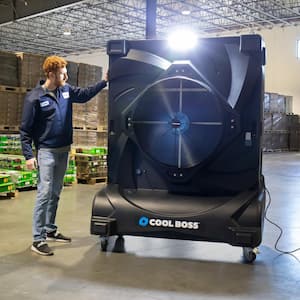 COOLBLAST Series 17,820 CFM 10-Speed Portable Evaporative Cooler for 3915 sq. ft., Built-In Floodlight and Speaker