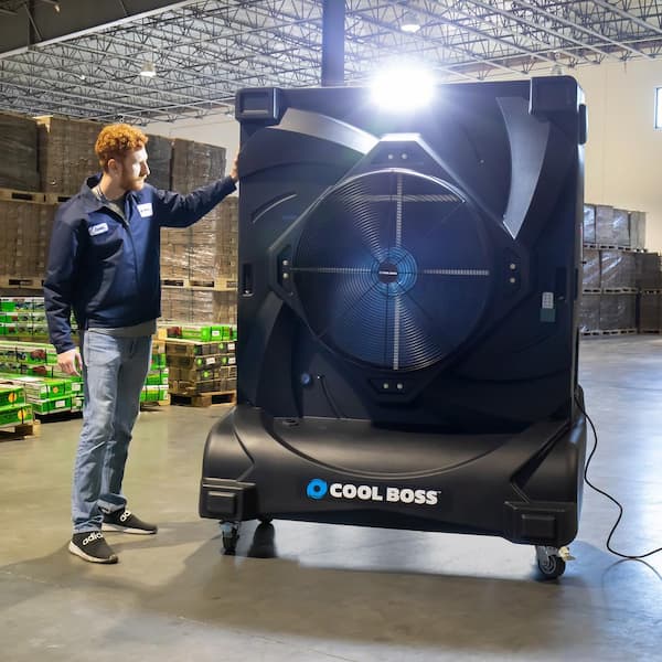 Cool Blast CB-36L 10,440 CFM 10-Speed Portable Evaporative Cooler for 5,220 sq. ft., Built-in Floodlight and Speaker