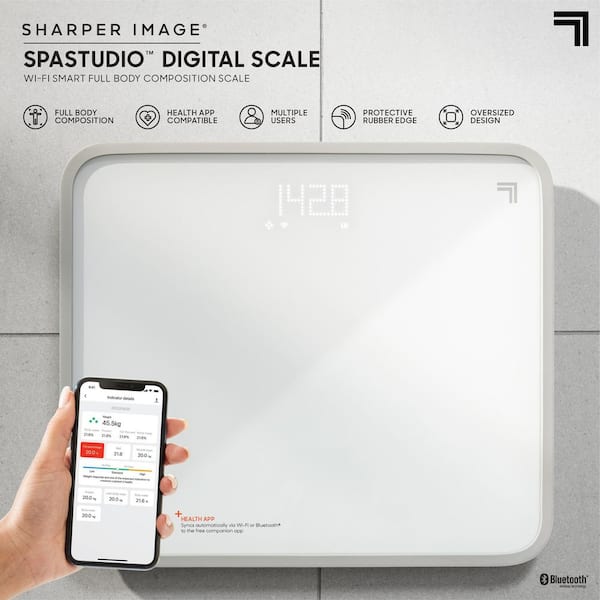 Sharper Image® Digital Bathroom Scale, Tracks Weight, Body Fat