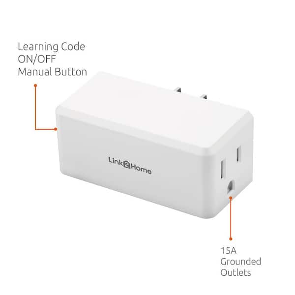 Link2Home Wireless Indoor Remote Control Outlet Switch with 3 RCVs