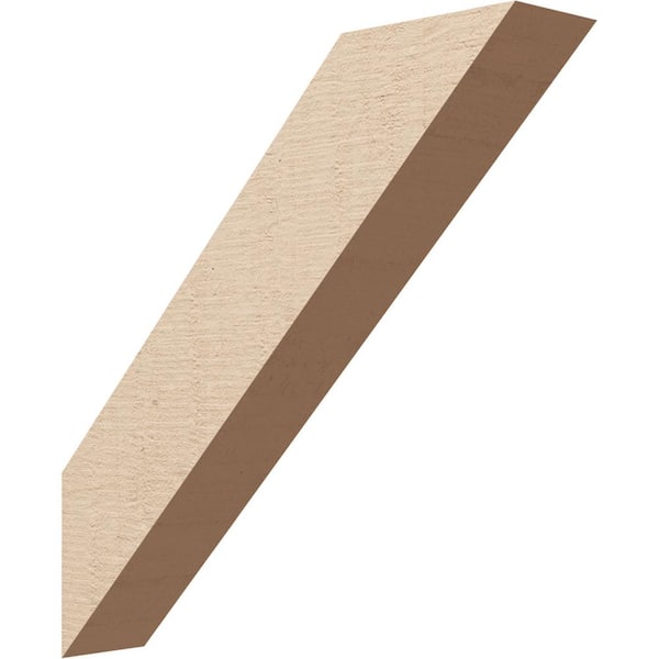 Ekena Millwork 3 in. x 16 in. x 16 in. Traditional Rough Cedar Woodgrain Timberthane Polyurethane Knee Brace, Primed