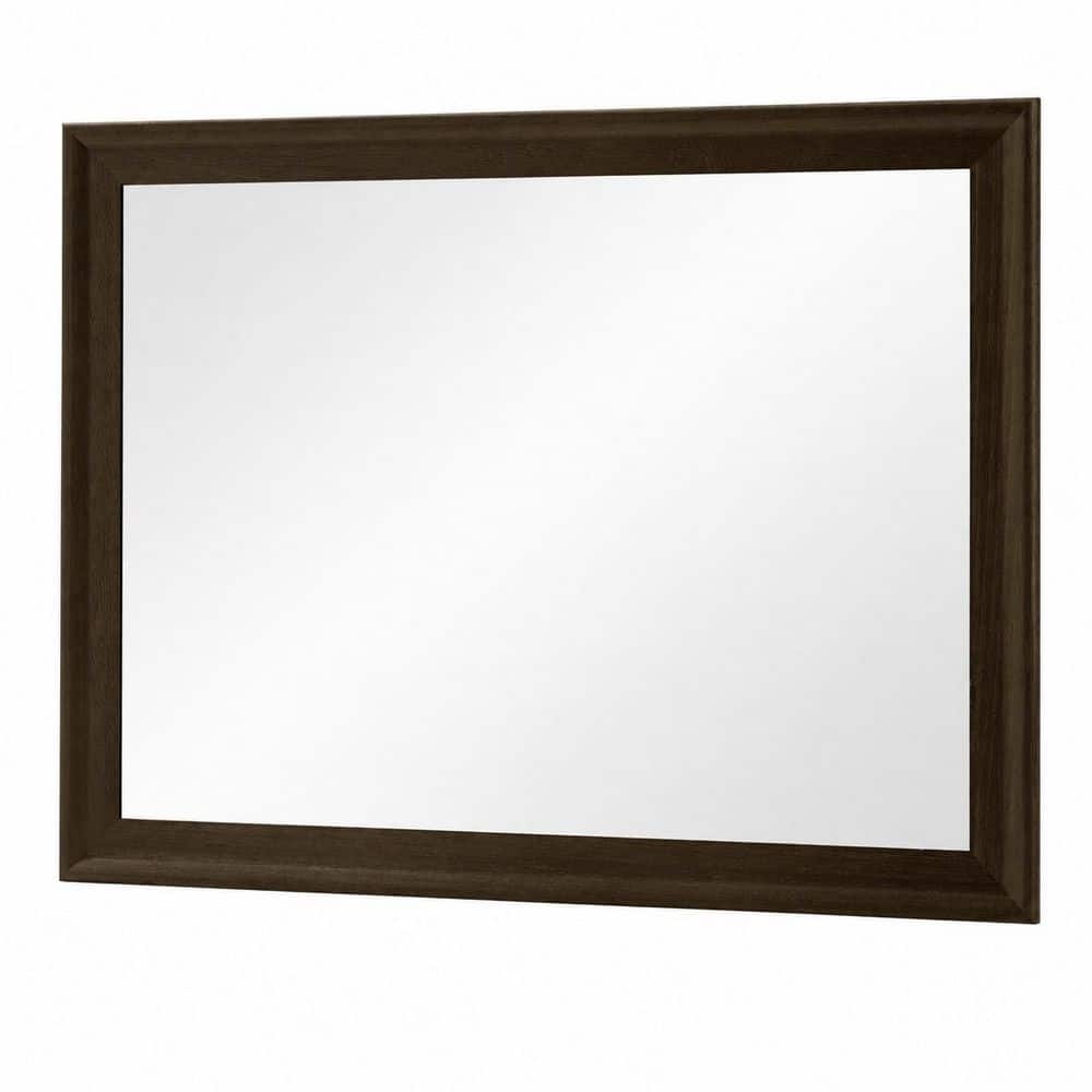 30 in. W x 40 in. H Dark Walnut Rectangular Wood Framed Wall Mirror for Bathroom Vanity, Hangs Vertical or Horizontal price history on PriceWatchPro