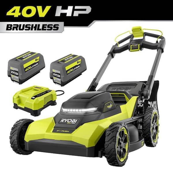 40V HP Brushless 21 in. Cordless Battery Walk-Behind Multi-Blade Push Lawn Mower with (2) 6.0 Ah Batteries & Charger