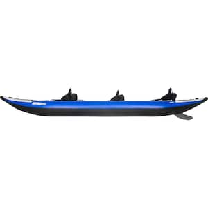 Inflatable White/Blue 3-Person Kayak Explorer with Pro Package