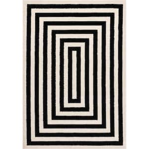 Casa Ivory 5 ft. 3 in. x 7 ft. 6 in. Abstract Polypropylene Area Rug