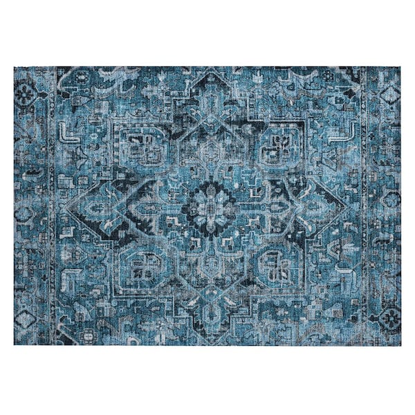 Addison Rugs Chantille ACN570 Blue 1 ft. 8 in. x 2 ft. 6 in. Machine Washable Indoor/Outdoor Geometric Area Rug