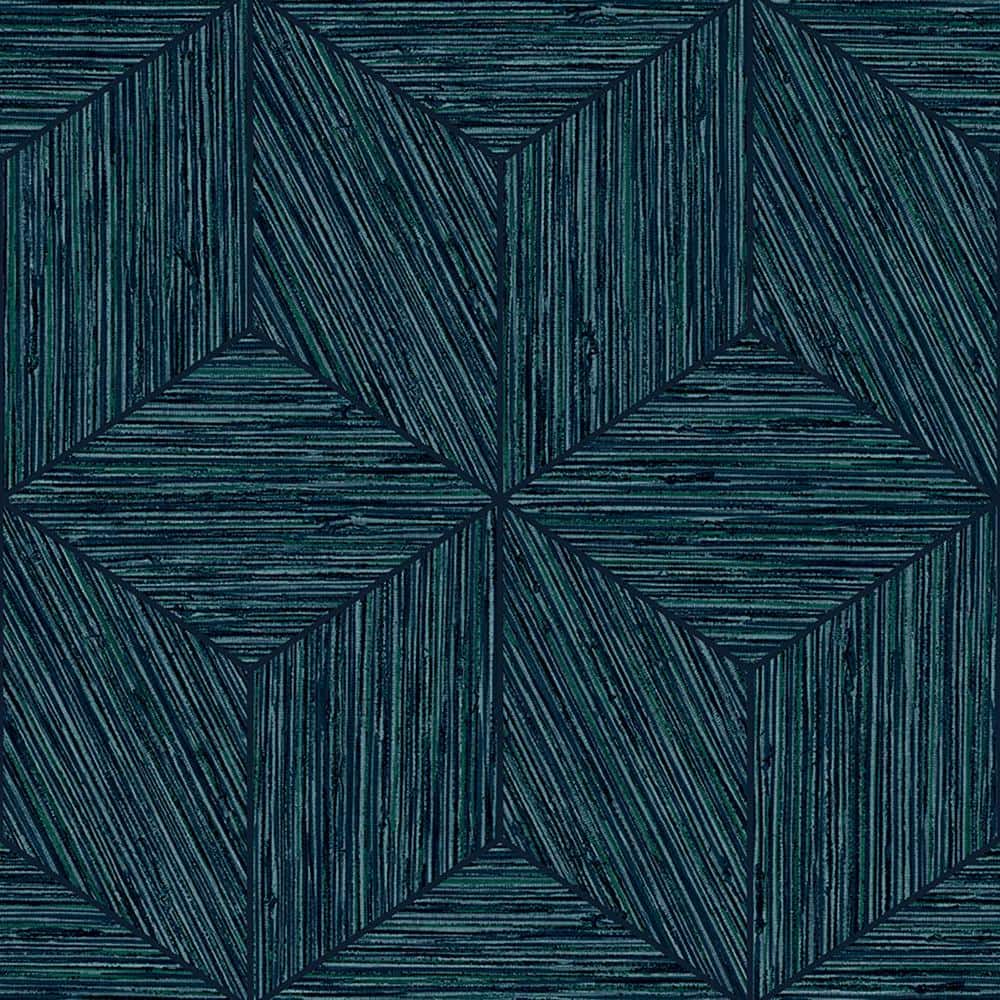 Graham & Brown Grasscloth Geo Teal Removable Wallpaper 111728 The