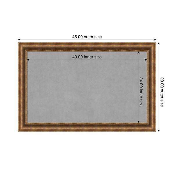 Amanti Art Manhattan Bronze 45 in. x 29 in. Framed Magnetic Board