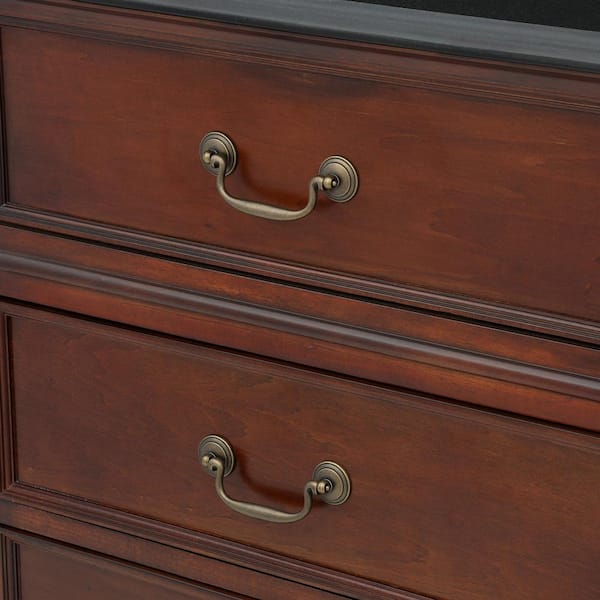 Antique Brass Drop Handle 4 1/4" Dresser Drawer Pull Furniture Hardware Vintage 