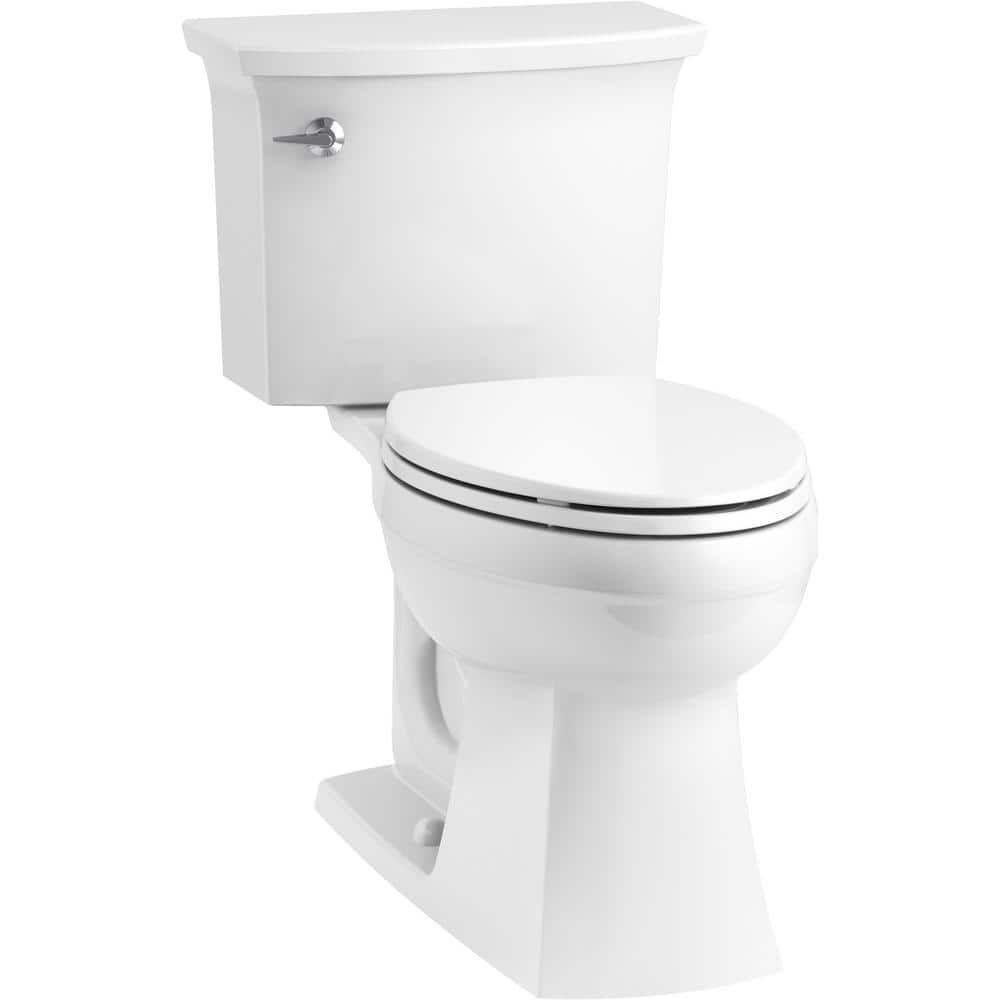 Reviews for KOHLER Elmbrook The Complete Solution 2-Piece 1.28 GPF Single  Flush Elongated Toilet in White, Seat Included Pg The Home Depot