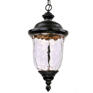 Carriage House 11 in. Wide Oriental Bronze 1-Light Outdoor Hanging Lantern