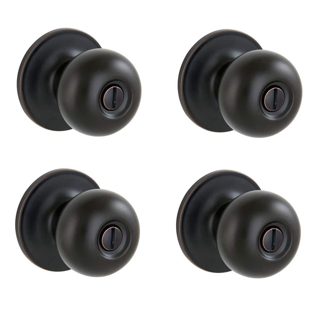 Jeffir Aged Bronze Privacy Bed/Bath Door Knob (4-Pack) price history on PriceWatchPro