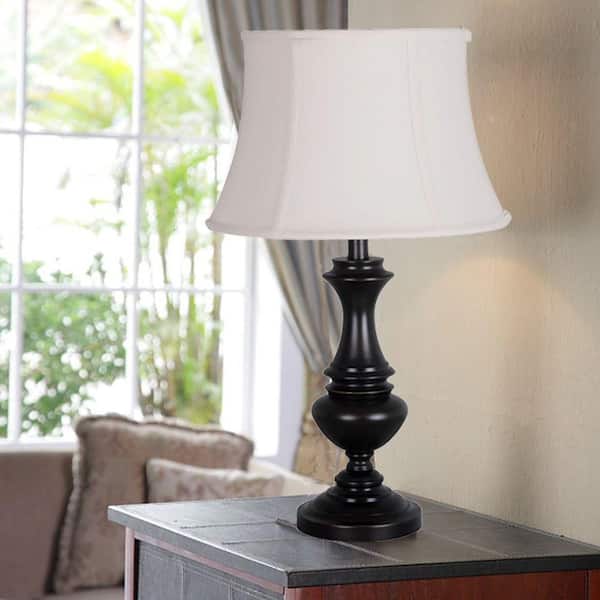 Oil Rubbed Bronze Table Lamp, Scroll Table Lamp Cream