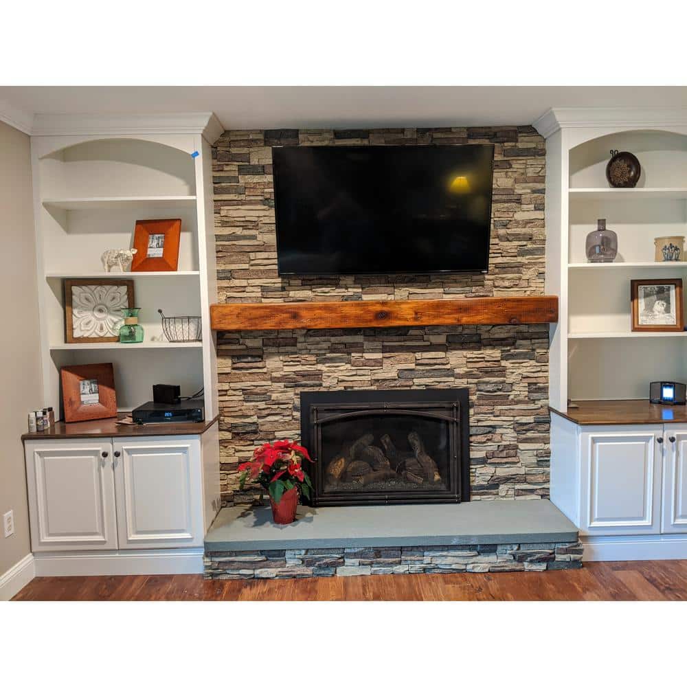 Lightning Ridge 48" x 24" Faux Stone Siding Panel in Nature Spirit
