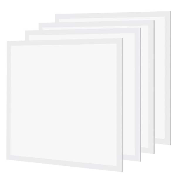 WYZM 2 ft. x 2 ft. 5800 Lumens Integrated LED Panel Light, 5000K Bright White (4-Pack)