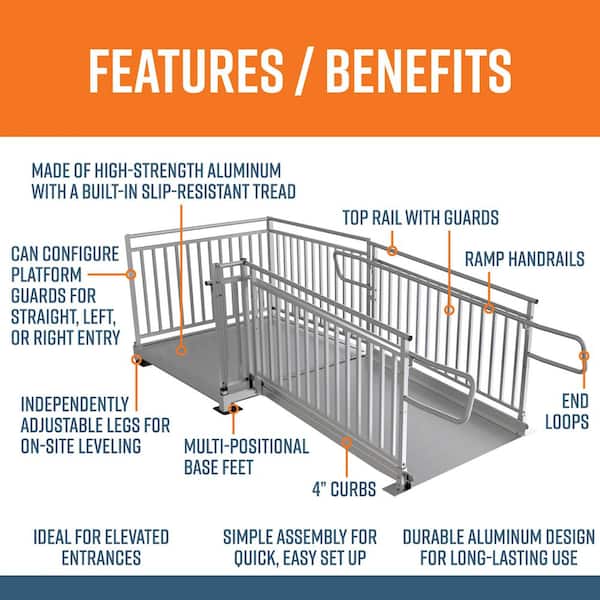 PATHWAY HD 6 ft. Aluminum Code Compliant Modular Wheelchair Ramp System