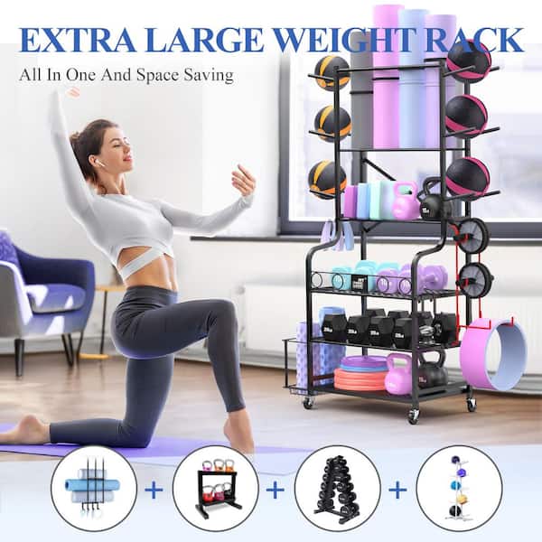 LTMATE All-in-One Yoga Mat and Home Gym Equipment Storage