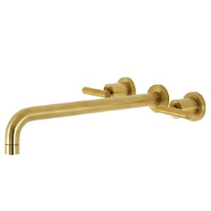 Manhattan 2-Handle Wall Mount Roman Tub Faucet in. Brushed Brass