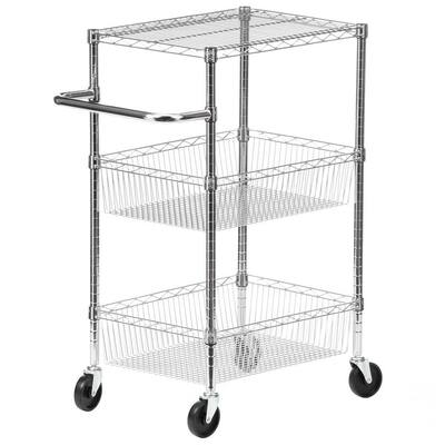 Chrome Kitchen Carts Carts Utility Tables The Home Depot