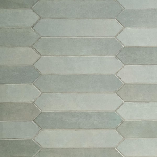 Take Home Sample - Lakeview Jade Picket 2.5 in. x 13 in. Glossy Ceramic Wall Tile