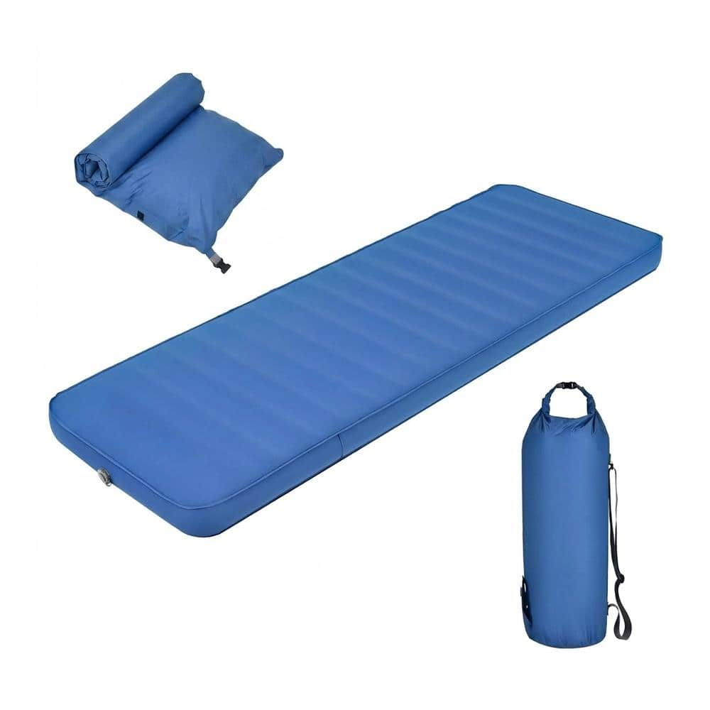 Self Inflating Folding Camping Sleeping Mattress with Carrying Bag Portable for Camping Hiking Adventures-Blue price history on PriceWatchPro