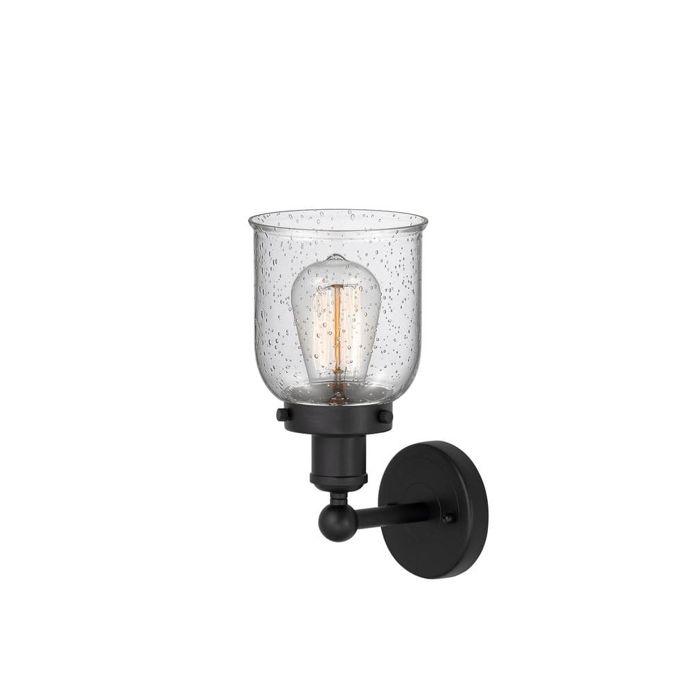 Bell 1-Light Matte Black Wall Sconce with Silver Glass Shade price history on PriceWatchPro