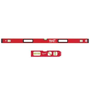 48 in. Redstick Box Level with 7 in. Billet Torpedo Level