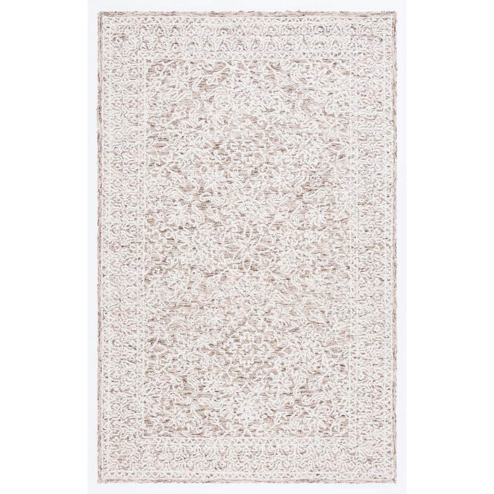 Ebony Brown/Ivory 8 ft. x 10 ft. Floral Area Rug price history on PriceWatchPro