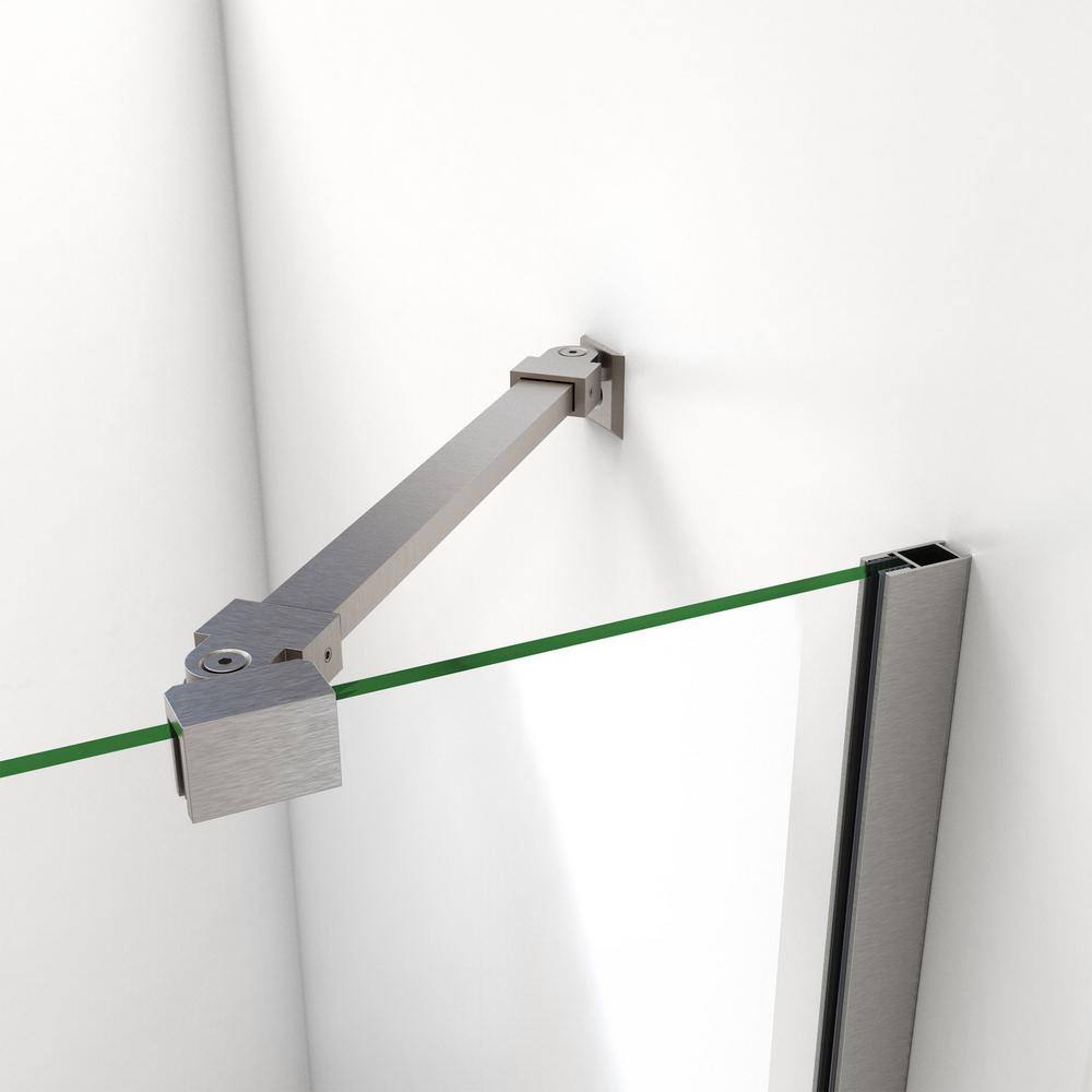 Aqua 56-60" Frameless Clear Glass Hinged Tub Door