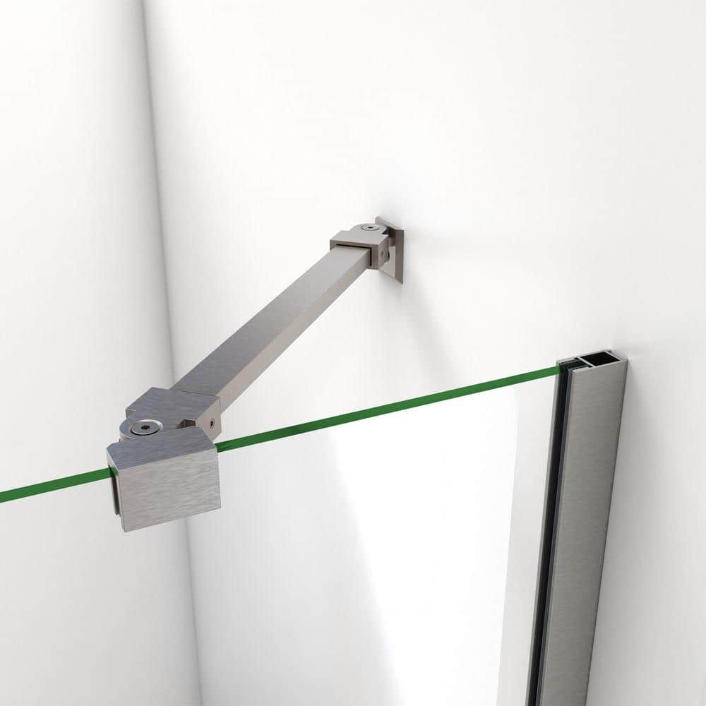 Aqua 56-60" Frameless Hinged Tub Door with Clear Glass