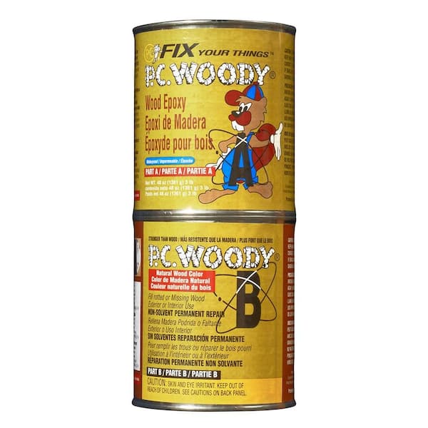 PC Products PC-Products PC-Woody Wood Repair Epoxy Paste, Two-Part 12 oz,  and PC