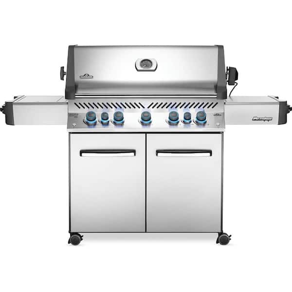 NAPOLEON Prestige 665 7-Burner Propane Gas Grill in Stainless Steel with Infrared Side and Rear Burners