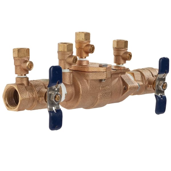 Watts 3/4 in. Bronze FPT x FPT Double Check Valve Assembly Backflow  Preventer 007M3QT - The Home Depot