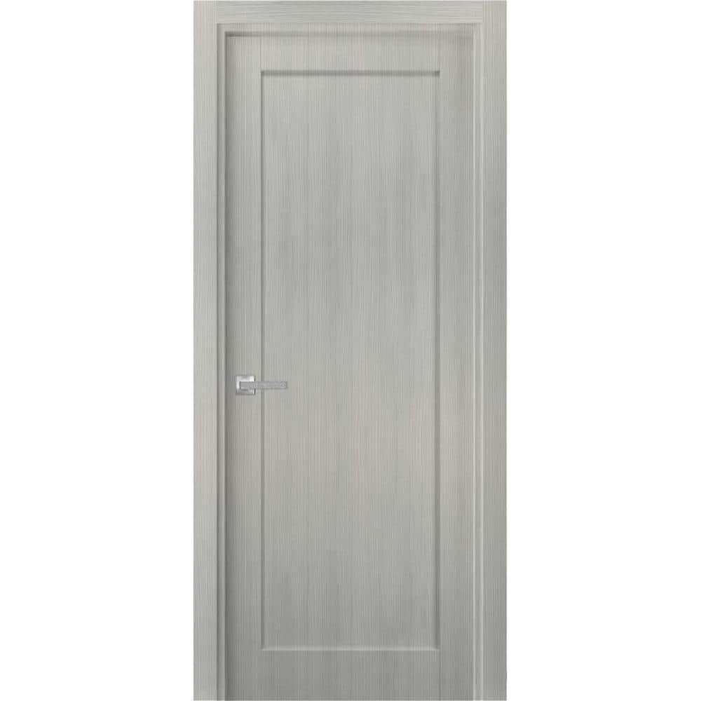 4111 28 in. x 84 in. Single Panel No Bore Solid MDF Frosted Glass Gray Finished Pine Wood Interior Door Slab price history on PriceWatchPro
