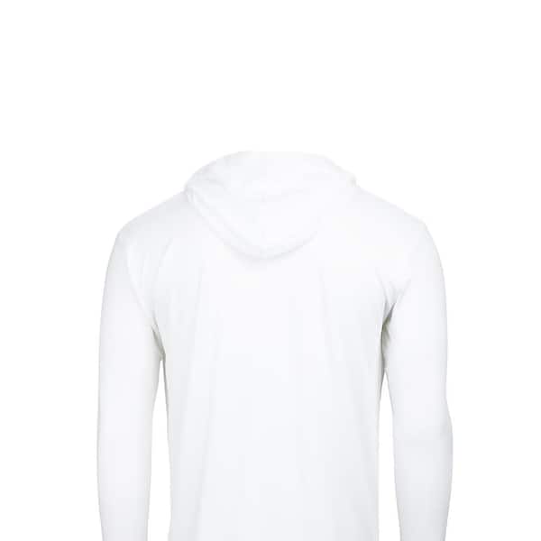 Mission Unisex Long Sleeve Hoodie Shirt White-Large 5505 - The
